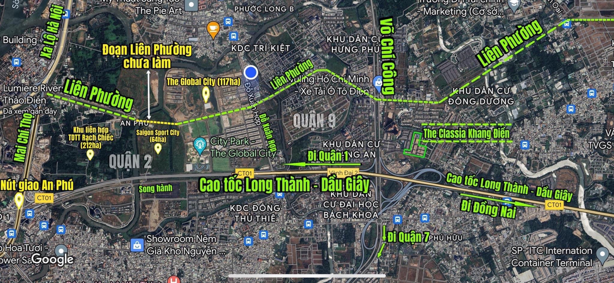 Đường Liên Phường Đi qua hàng loạt các dự án TỶ ĐÔ