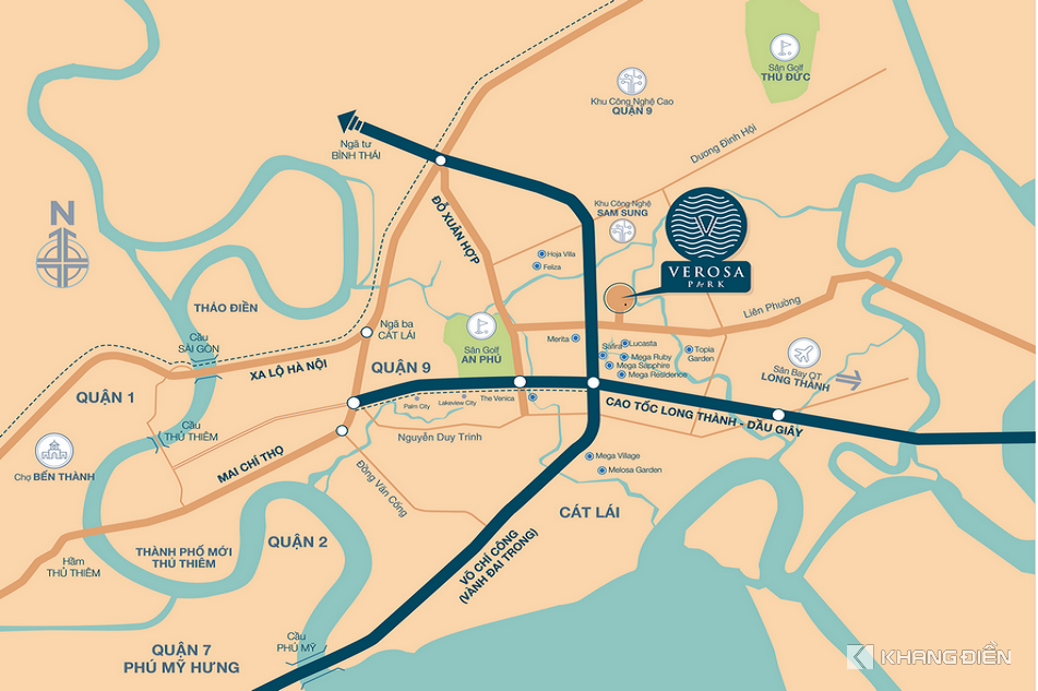 Verosa Park – Khu biệt thự, nhà liên kế cao cấp giữa lòng Thủ Đức, không gian sống chuẩn châu Âu verosa-map