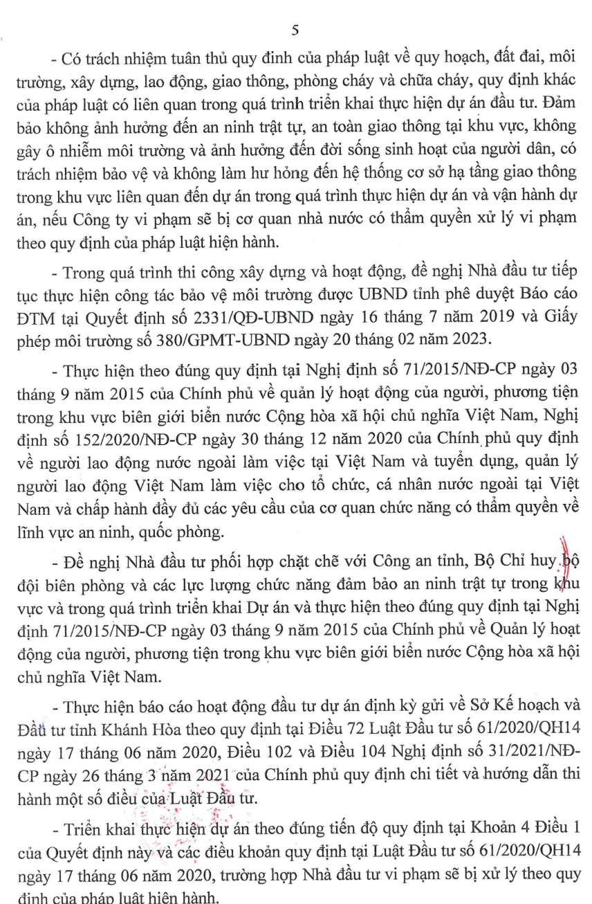 Quyết định chấp thuận chủ trương đầu tư libera nha trang trag 6