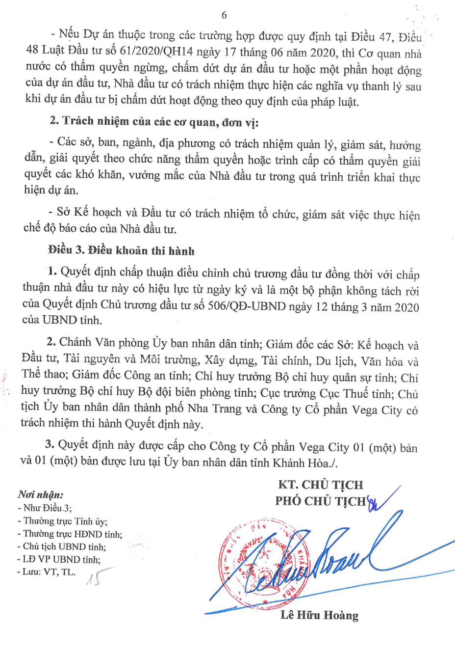 Quyết định chấp thuận chủ trương đầu tư libera nha trang trag 6